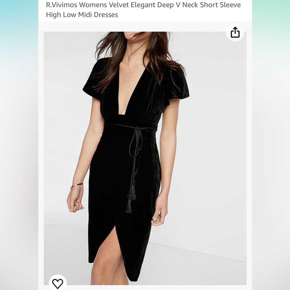 NWT. Size XL (16/18) Black Velvet midi dress